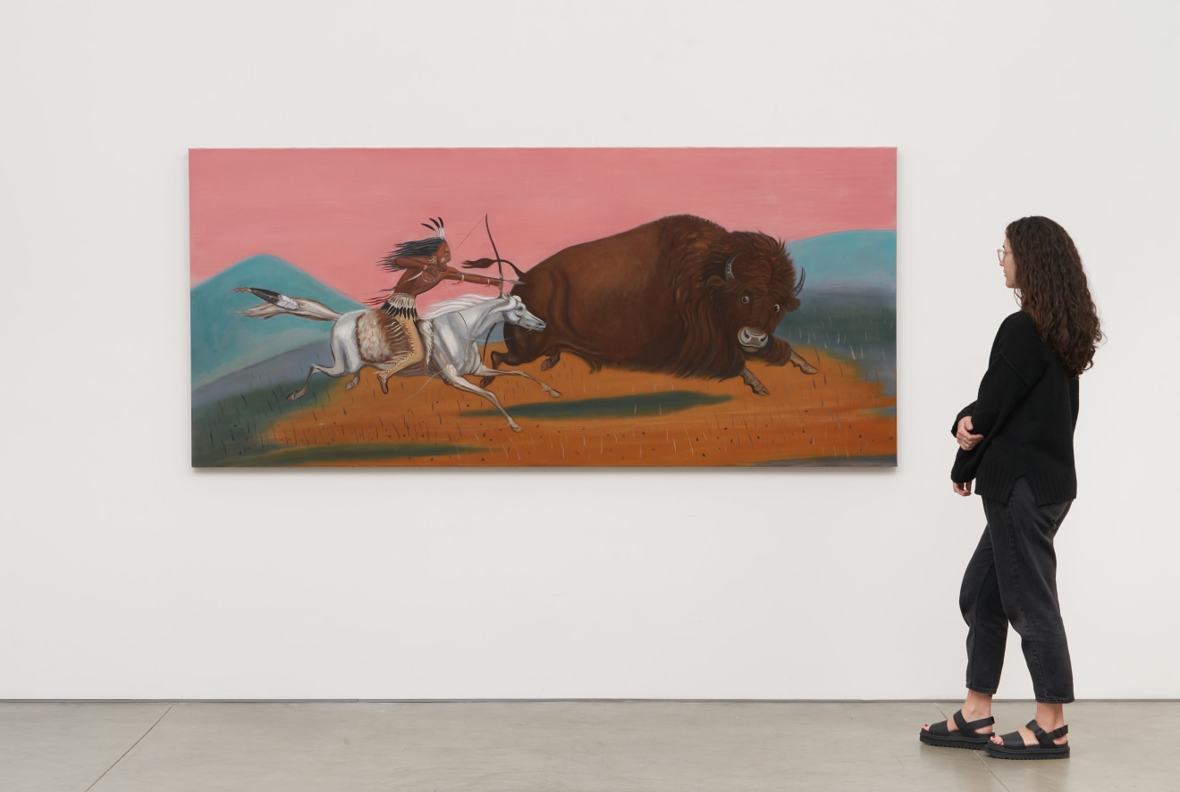 Raul Guerrero, Buffalo Hunt (After George Catlin), 2021