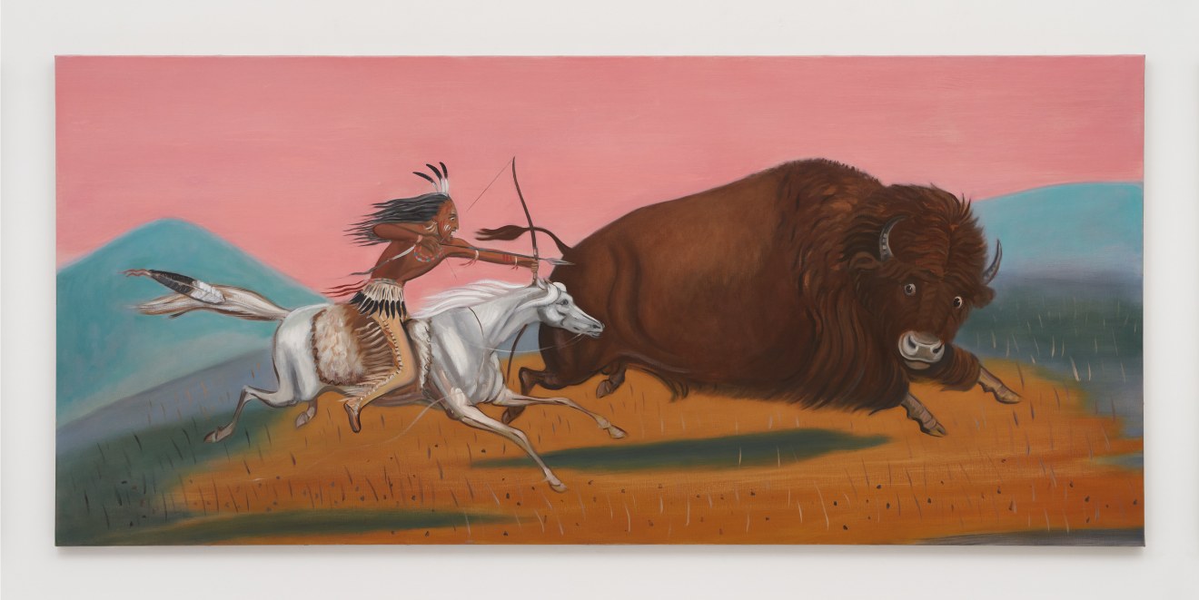 Raul Guerrero, Buffalo Hunt (After George Catlin), 2021