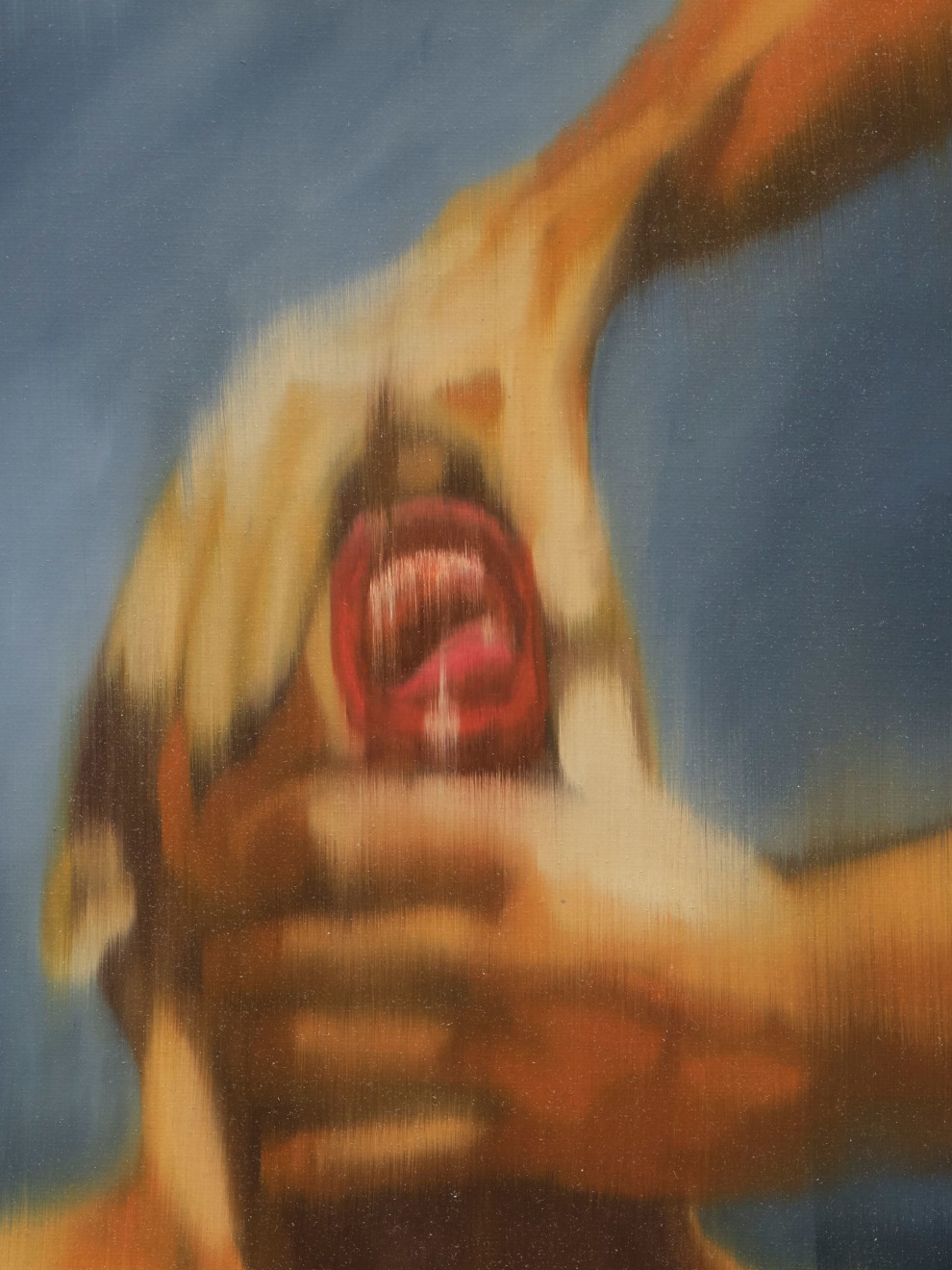 William E. Jones, Mouth Held Open, 2023