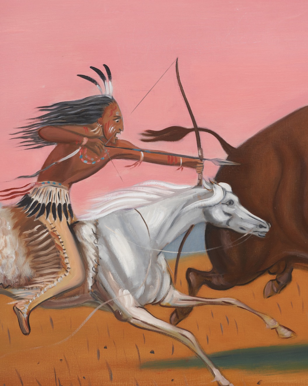 Raul Guerrero, Buffalo Hunt (After George Catlin), 2021