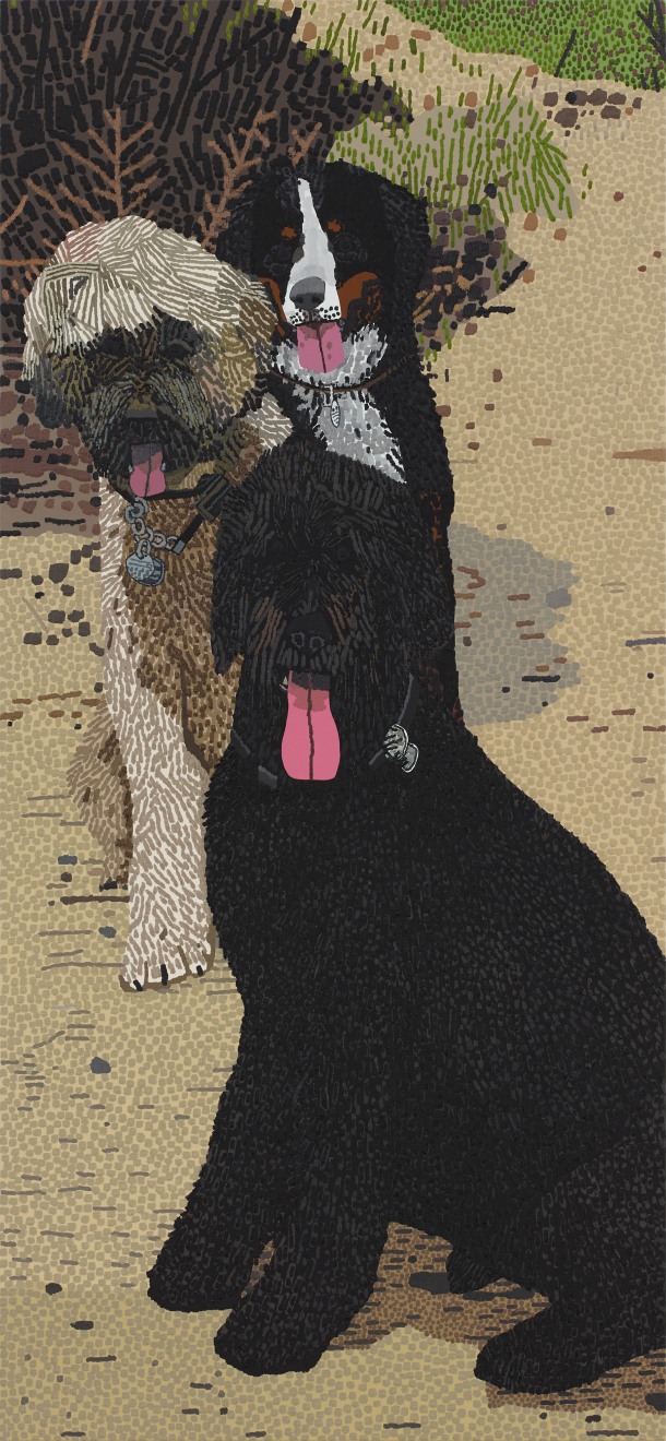 Jonas Wood, Three Dogs, 2019