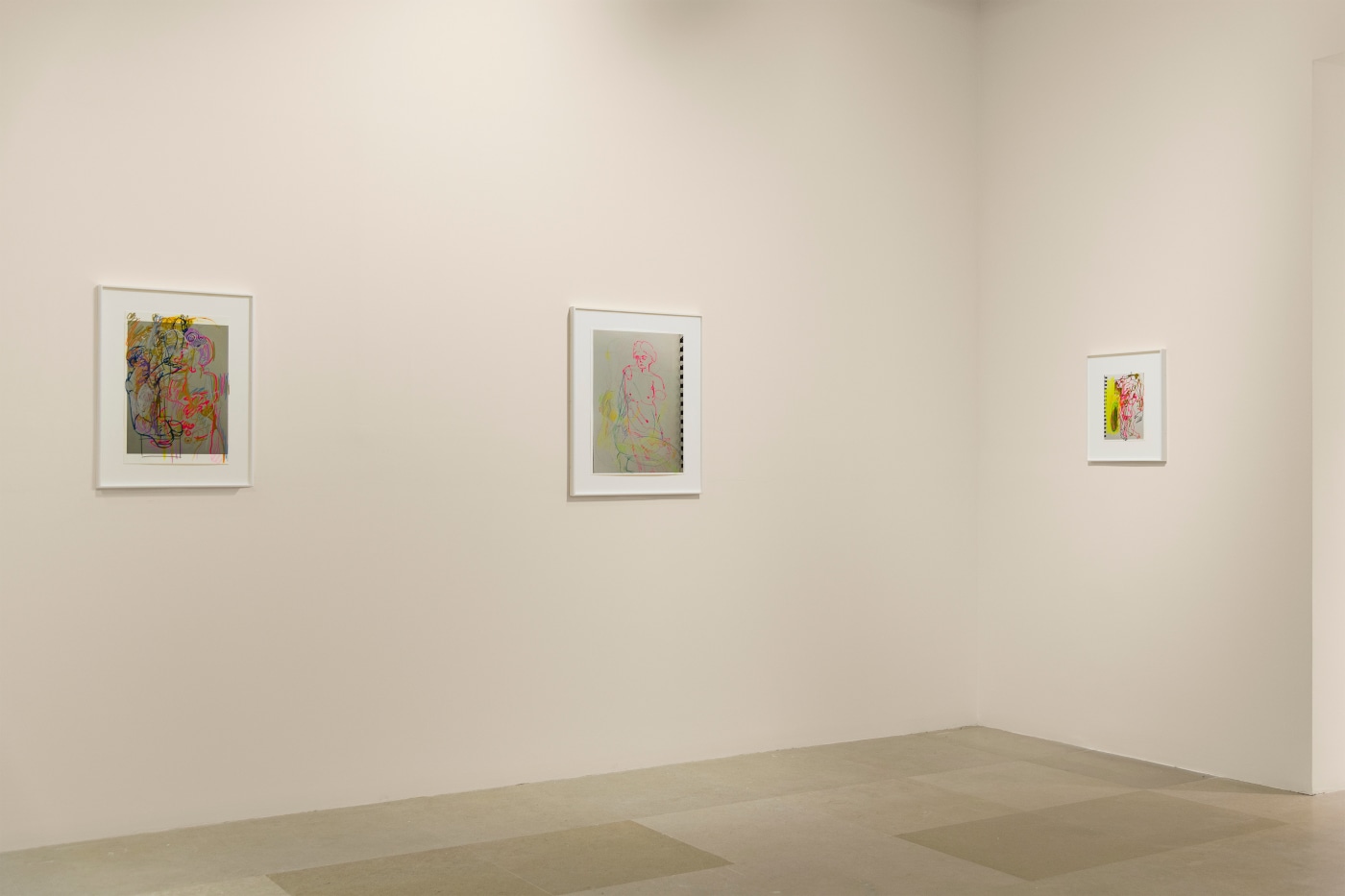 Rachel Harrison, Installation view, Drawings, Greene Naftali, New York, 2020