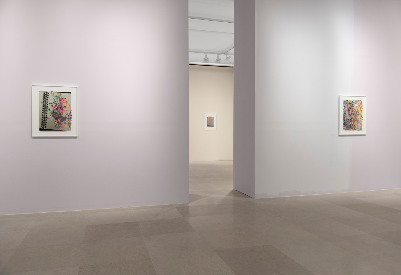 Rachel Harrison, Installation view, Drawings, Greene Naftali, New York, 2020