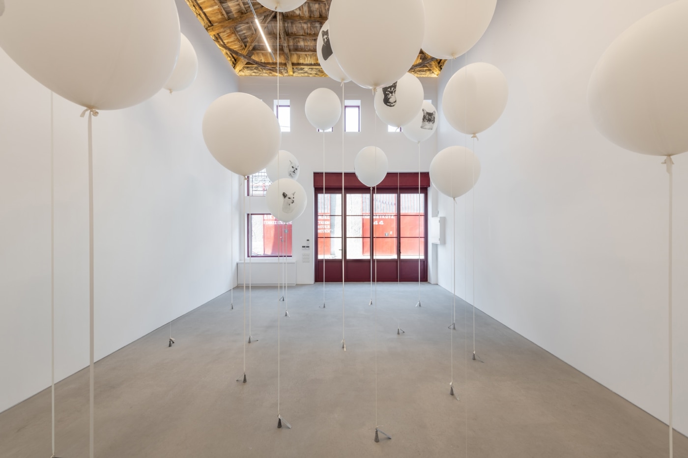 John Knight, Installation view, Headshots, a work in situ, The Intermission, Piraeus, Greece, 2019