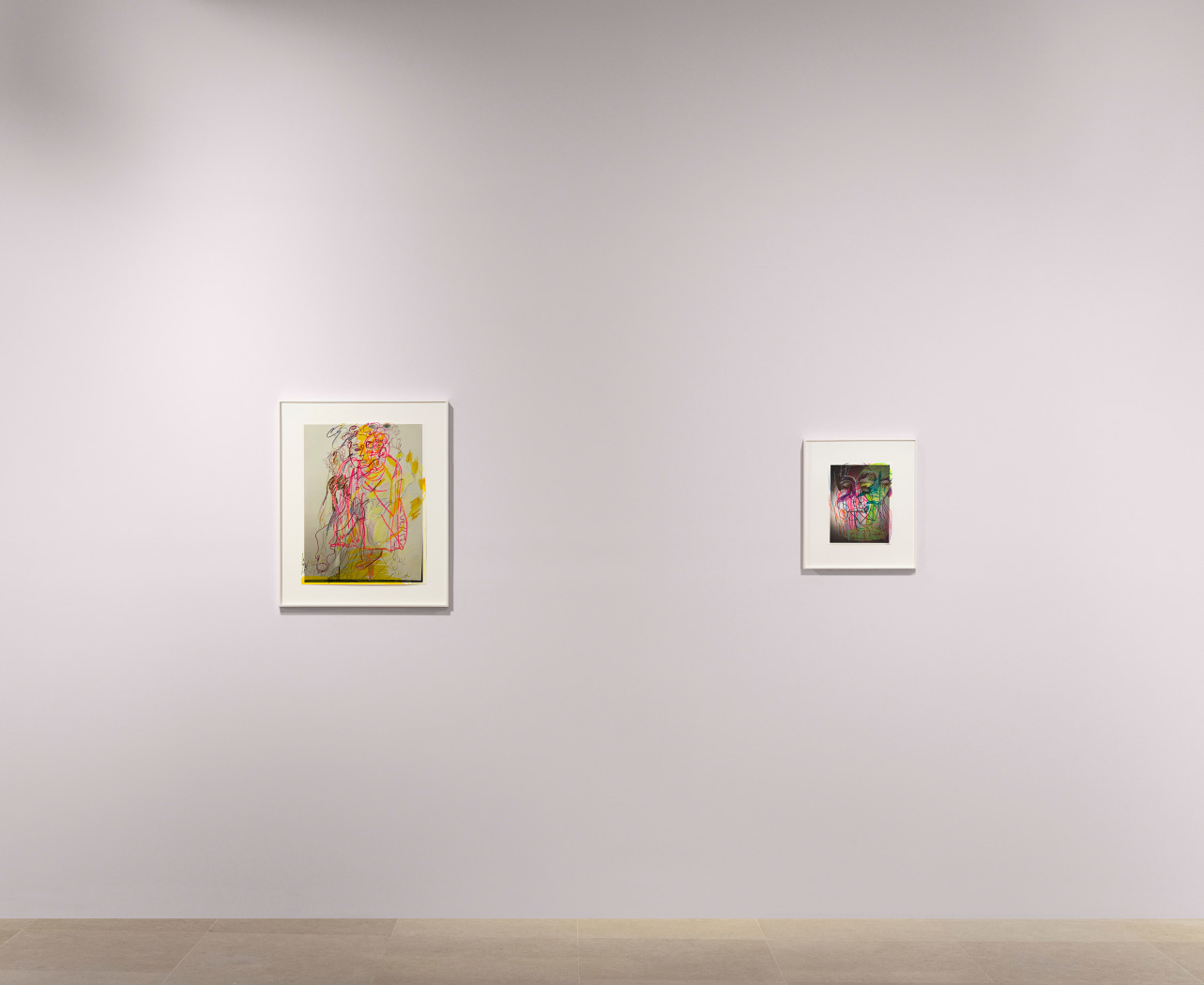 Rachel Harrison, Installation view, Drawings, Greene Naftali, New York, 2020