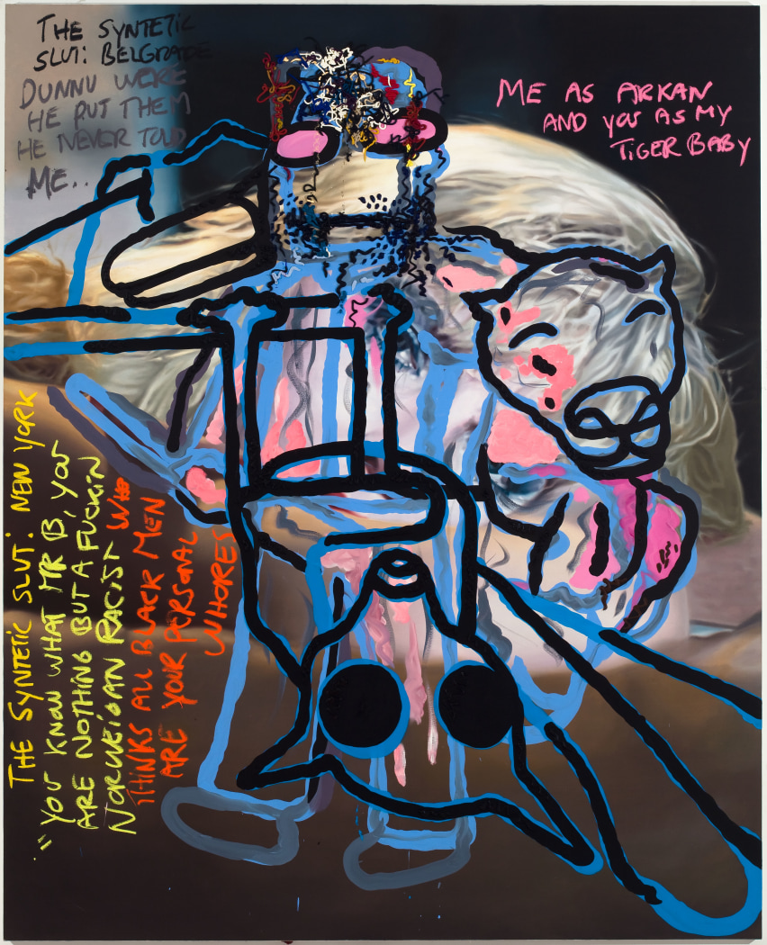 Bjarne Melgaard, Untitled, 2010, oil on canvas, 110.25 x 89 x 2 inches