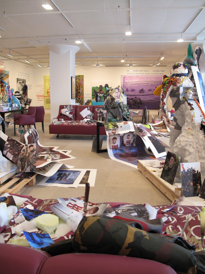 Installation view, The Synthetic Slut: A Novel by Bjarne Melgaard, Greene Naftali, New York, 2010