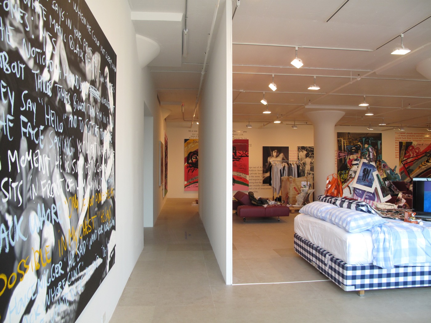 Installation view, The Synthetic Slut: A Novel by Bjarne Melgaard, Greene Naftali, New York, 2010