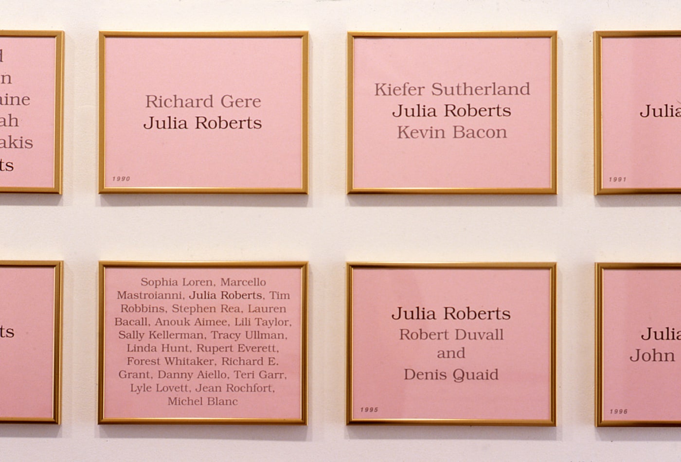 Best Actress, 2001 (detail), 24 laser prints, 8 3/4 x 11 1/4 inches each