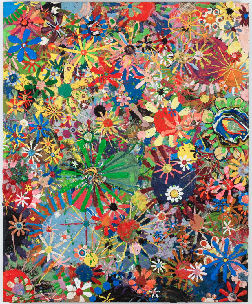Gelitin Flower painting, 2009 Plasticine on wood panel 49 1/2 x 40 1/2 x 3/4 inches (126 x 103 x 2 cm)