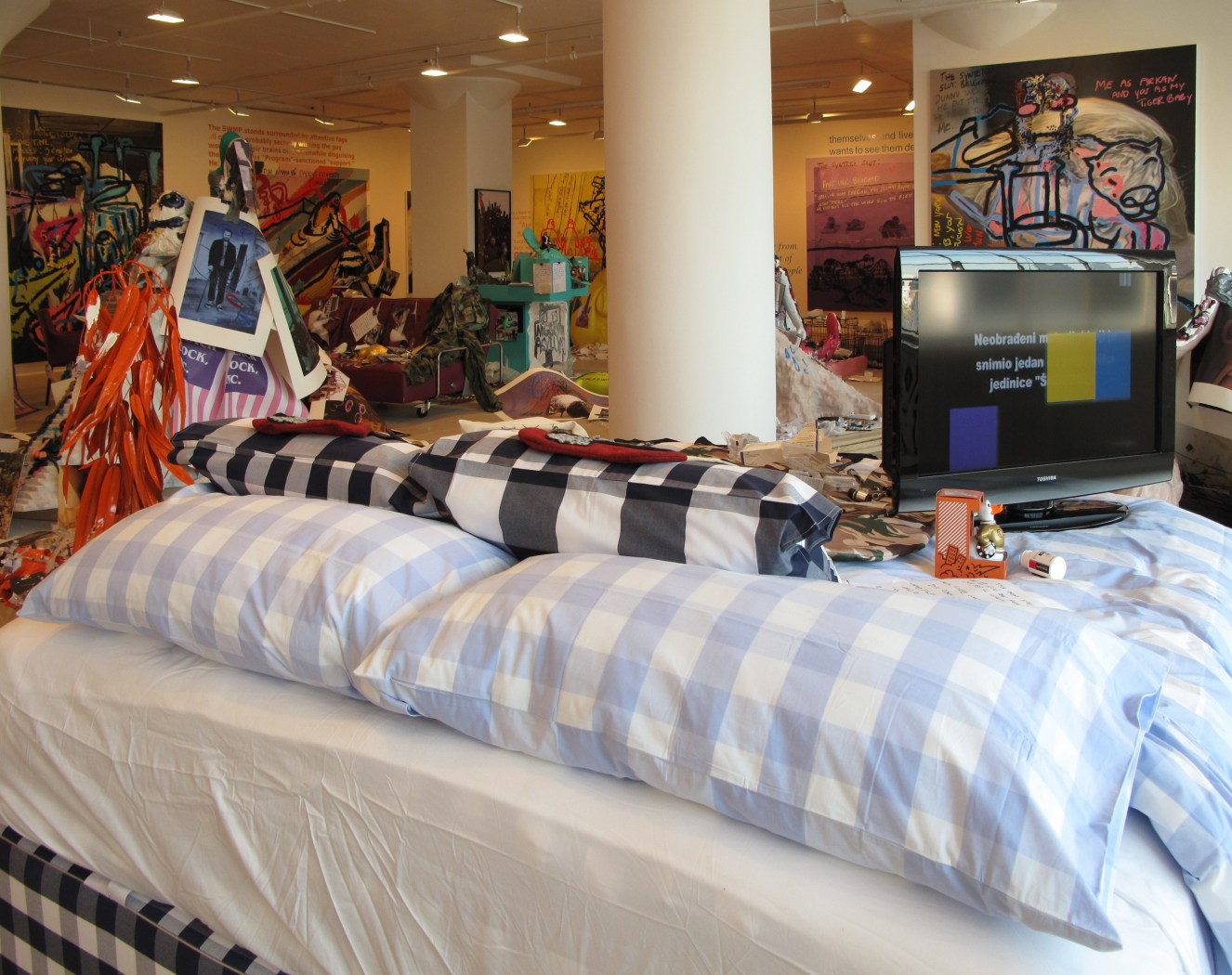 Installation view, The Synthetic Slut: A Novel by Bjarne Melgaard, Greene Naftali, New York, 2010