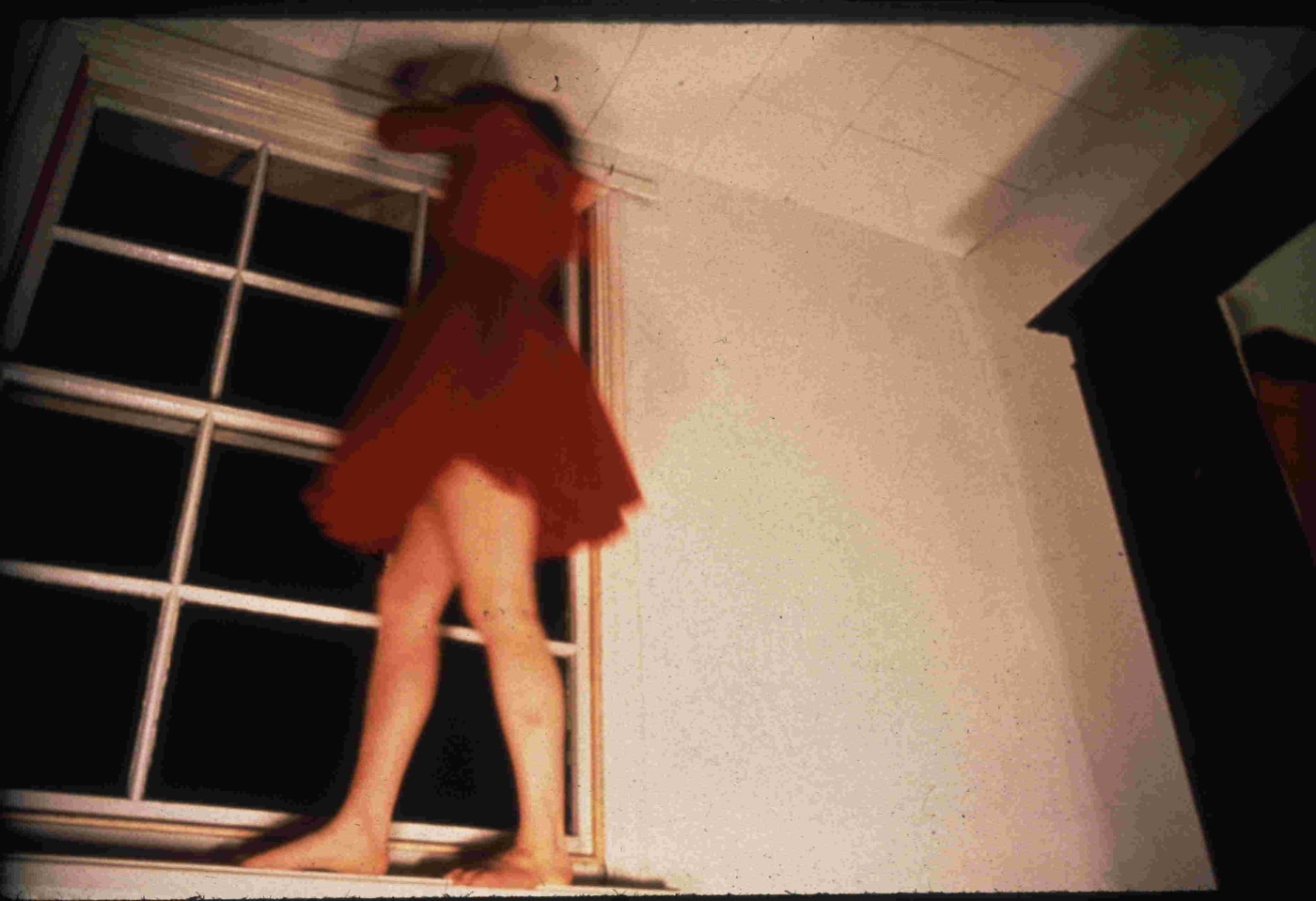 Lucy Gunning, Climbing Around My Room, 1993 (still)