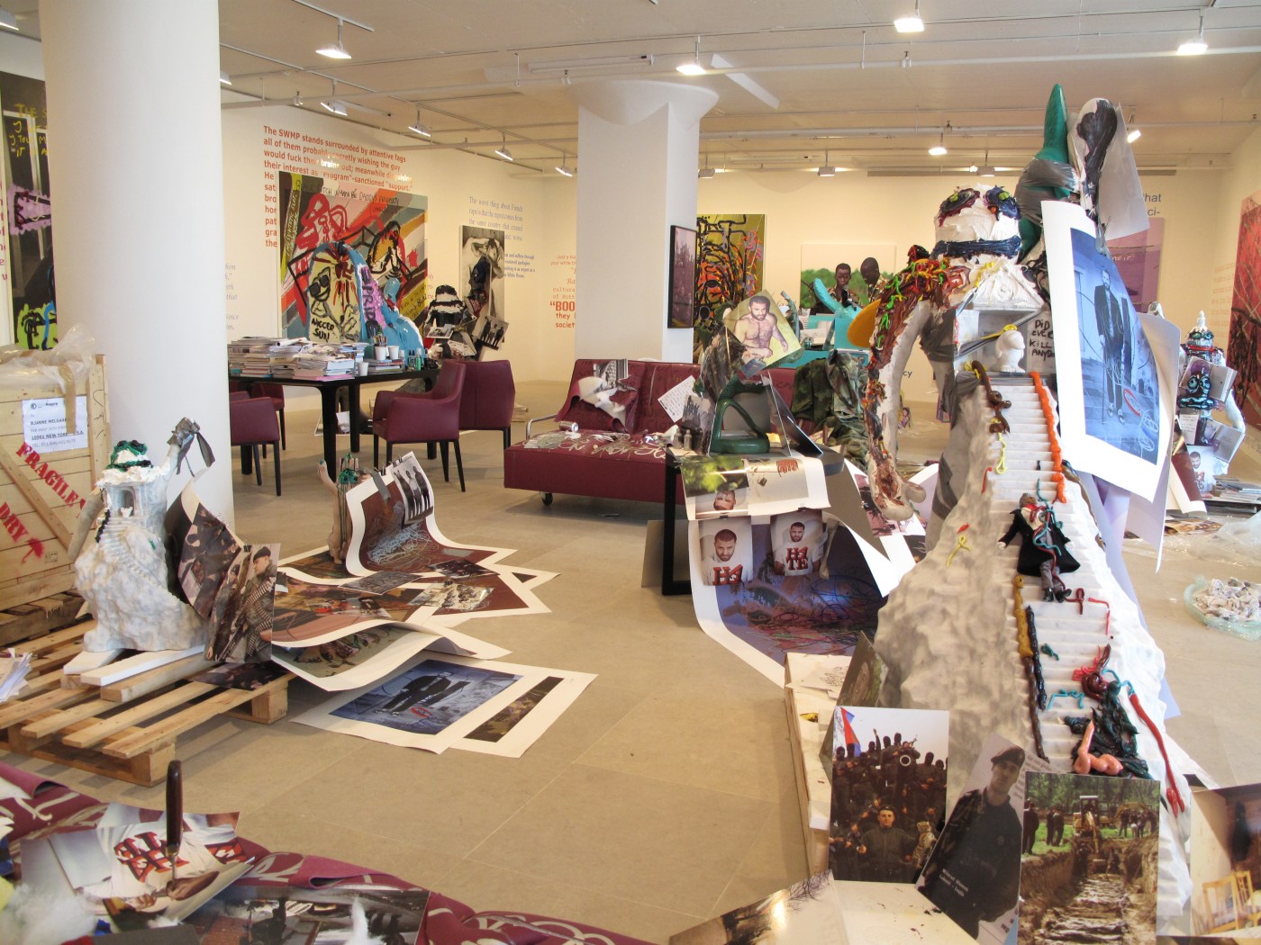Installation view, The Synthetic Slut: A Novel by Bjarne Melgaard, Greene Naftali, New York, 2010