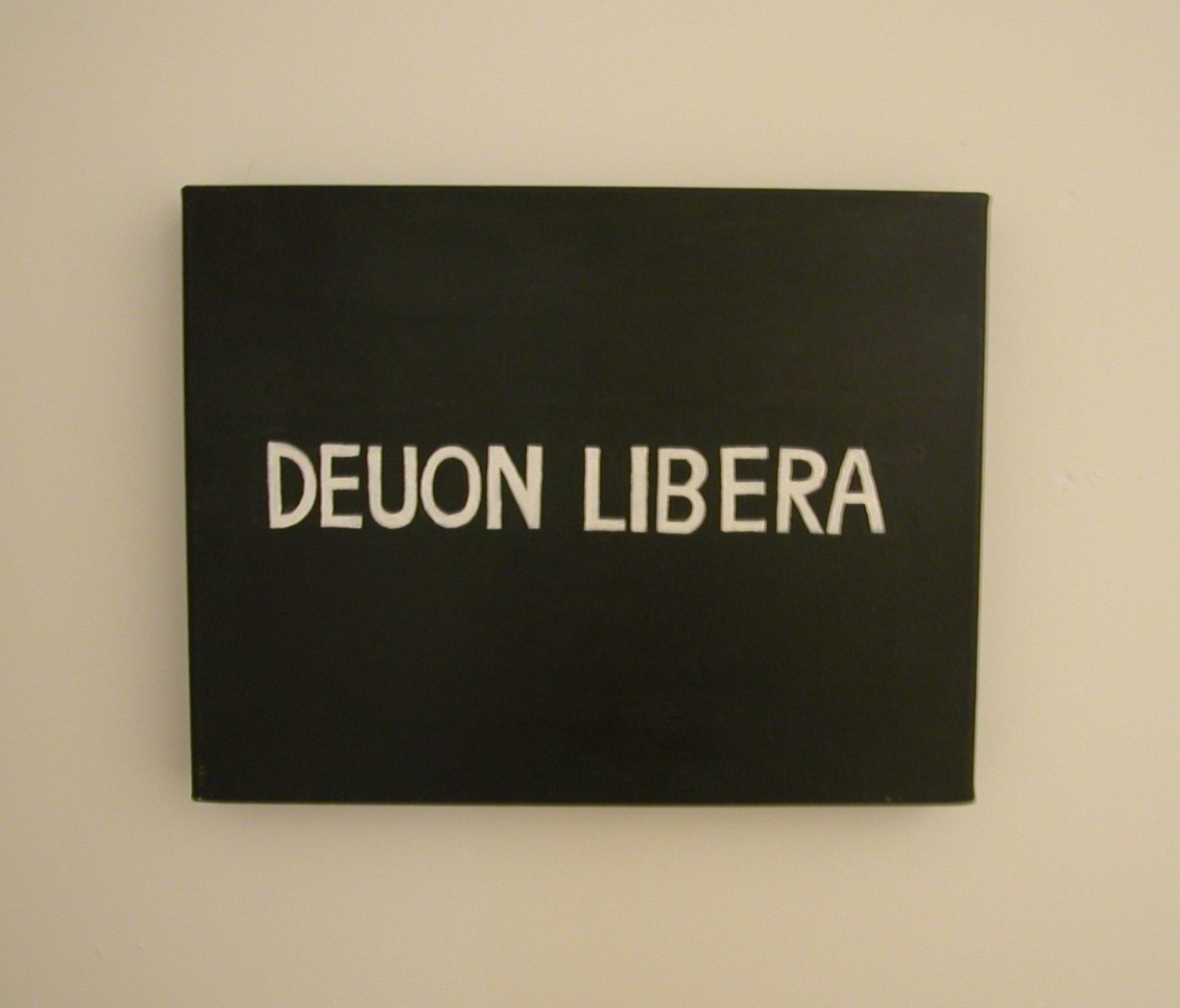Installation view, Don't Think About Me, I'm Alright, Deuon Libera (detail), Greene Naftali, New York, 2004