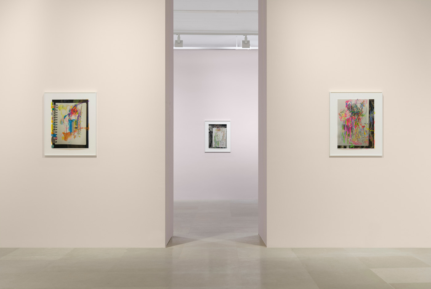 Rachel Harrison, Installation view, Drawings, Greene Naftali, New York, 2020