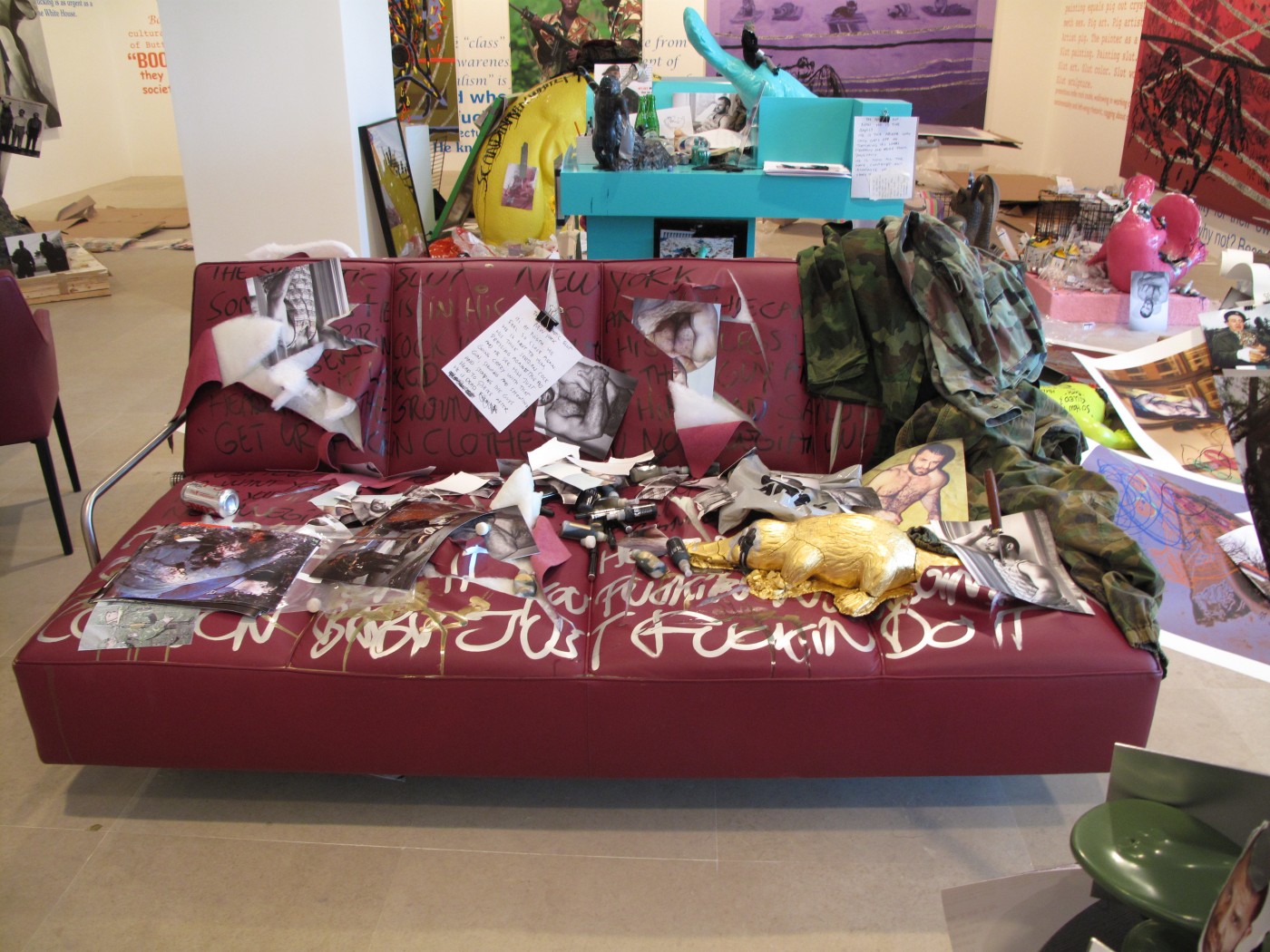 Untitled, 2010, mixed media, 42 x 100 x 56 inches