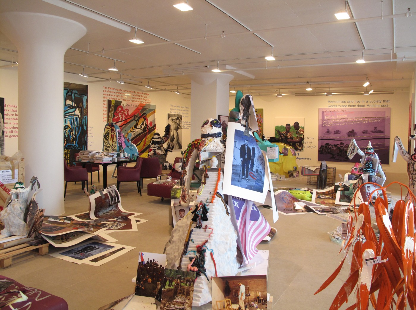 Installation view, The Synthetic Slut: A Novel by Bjarne Melgaard, Greene Naftali, New York, 2010