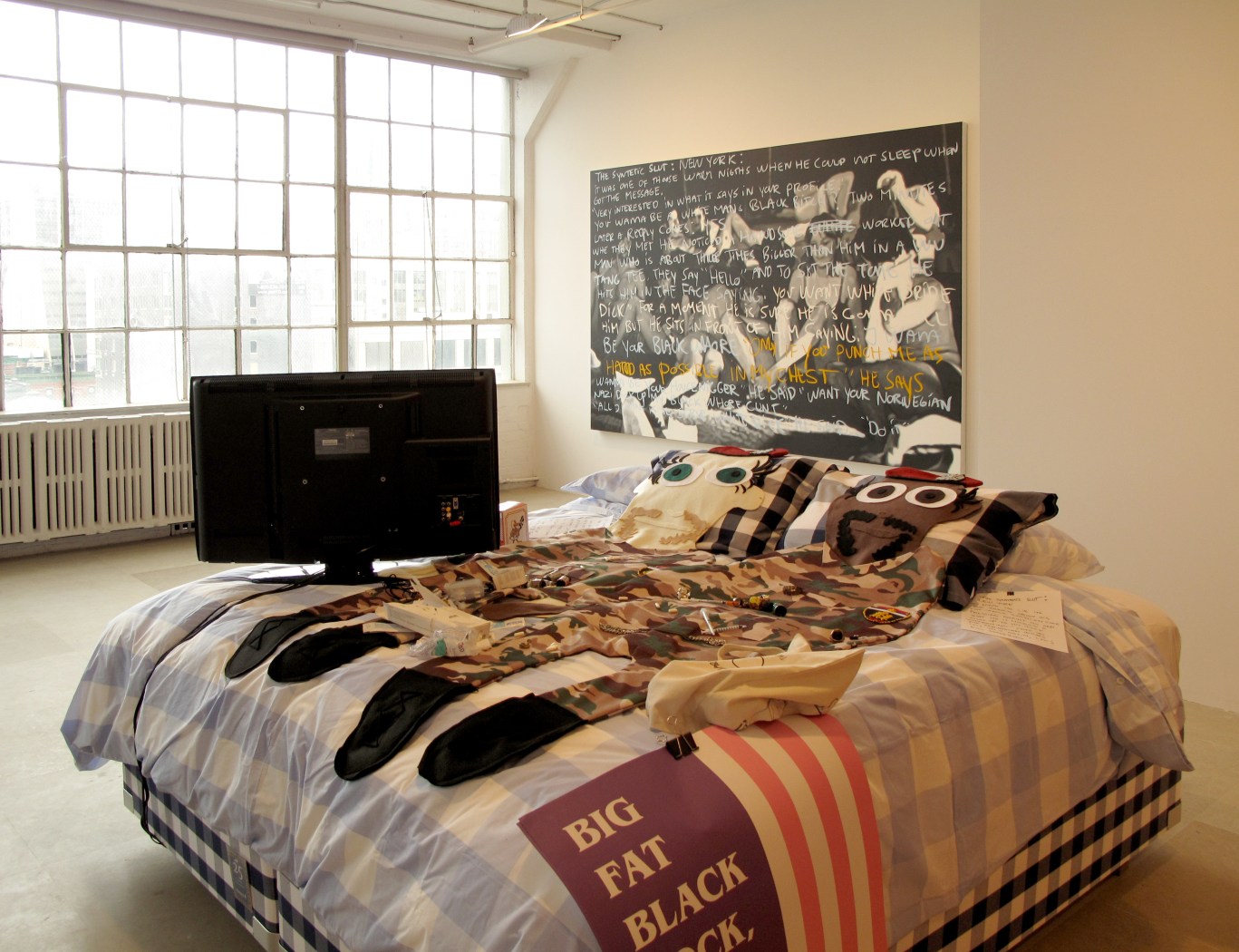 Untitled, 2010, mixed media, 52 x 90 x 84 inches, Installation view, The Synthetic Slut: A Novel by Bjarne Melgaard, Greene Naftali, New York, 2010