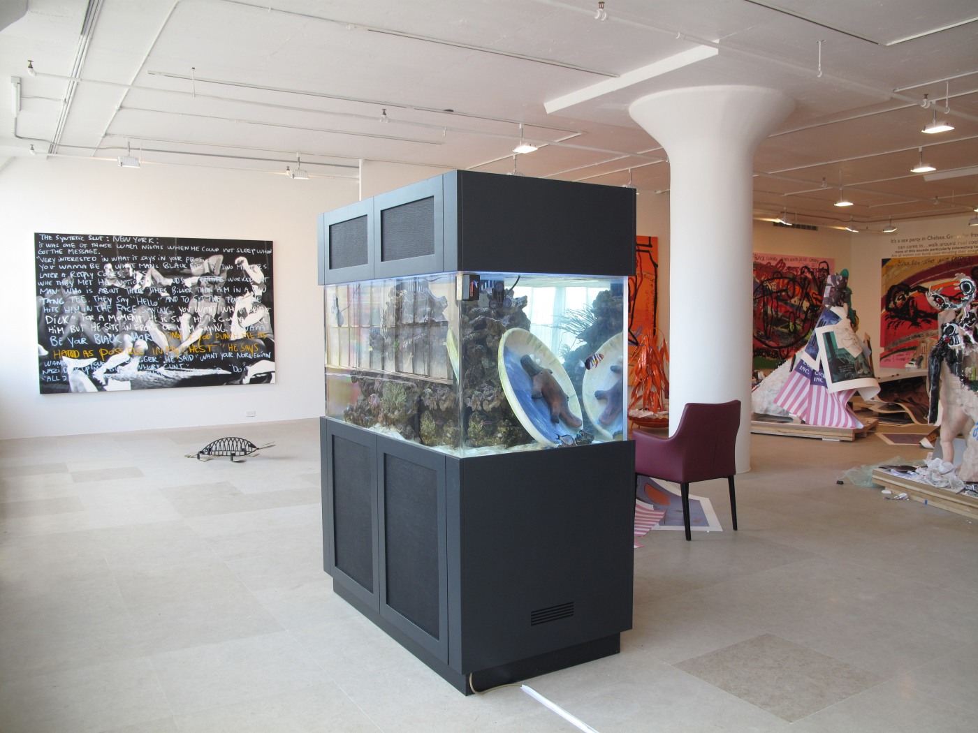 Installation view, The Synthetic Slut: A Novel by Bjarne Melgaard, Greene Naftali, New York, 2010