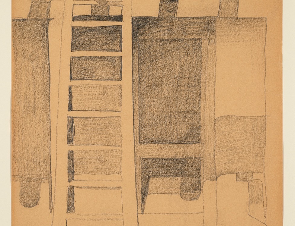 7. Georgia O’Keeffe (1887–1986) &quot;Untitled (Ghost Ranch Patio),&quot; c.1940, graphite on paper, 23 7/8 x 17 7/8 inches
