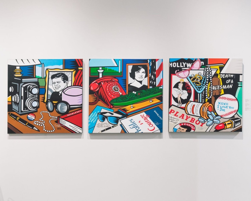 Nightstand Portraits (From Left: Jackie O, John F. Kennedy, and Marilyn Monroe)