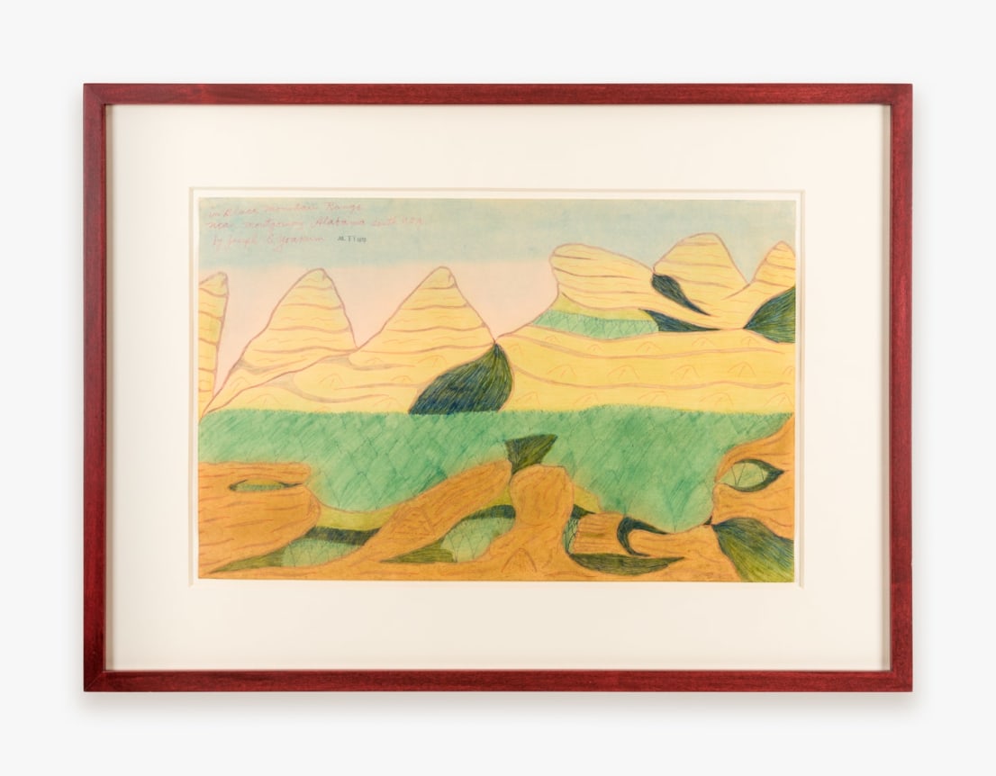 Drawing by Joseph Elmer Yoakum titled Black Mountain Range Near Montgomery Alabama South U.S.A. from 1970