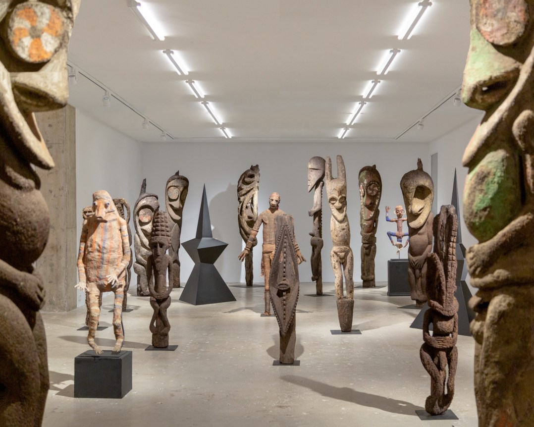 Installation view of Calder Crags + Vanuatu Totems from the Collection of Wayne Heathcote, New York, Venus Over Manhattan