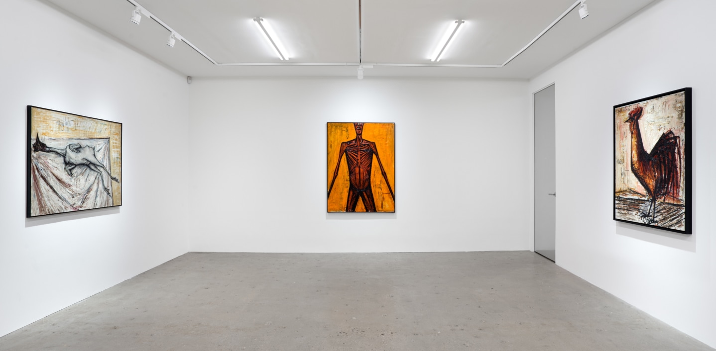 Installation view of Bernard Buffet: Paintings from 1956 to 1999, New York, Venus Over Manhattan, 2017