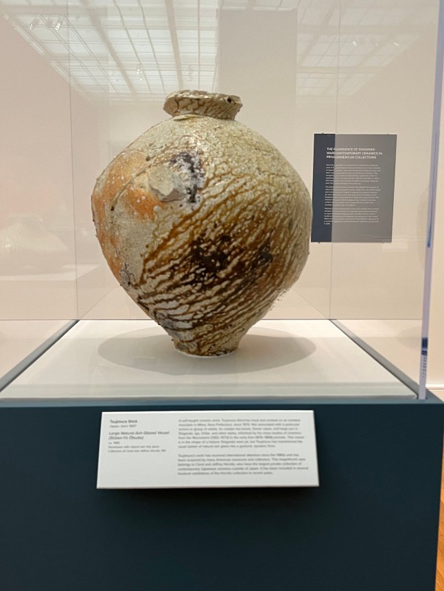 Installation photos of Clay as Soft Power by Joan Mirviss, 2023.