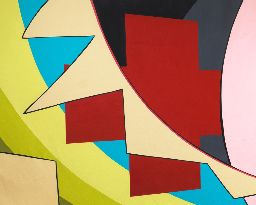 Detail of Blood Lust, 2022, Acrylic on canvas and mixed media