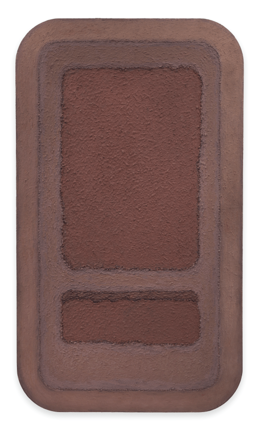 Untitled, 1973, Casein and modeling paste on canvas