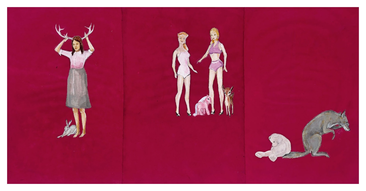 My Life as Performed by Coyote and Various Toys, 2012, Mixed media on paper