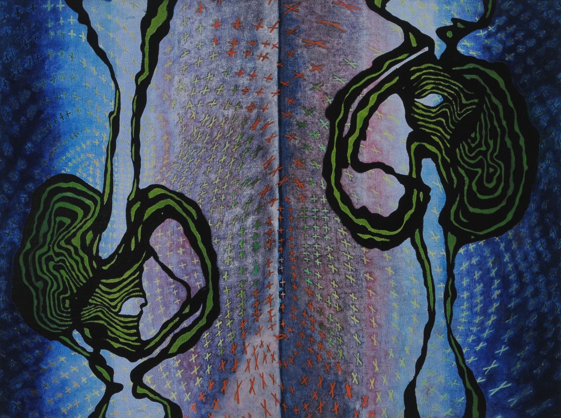Pileus, 2009, Egg tempera on linen mounted to board