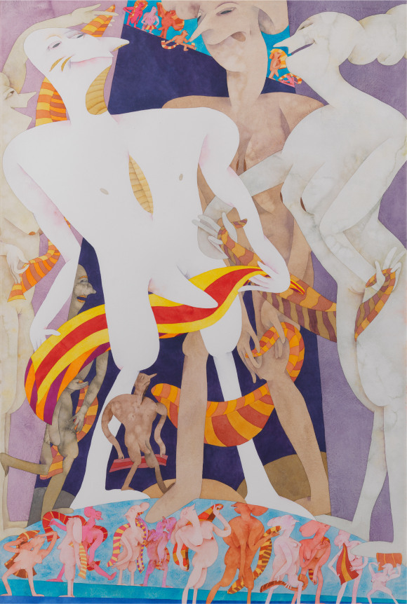 Terry Towel, 1986–1987, Watercolor on paper