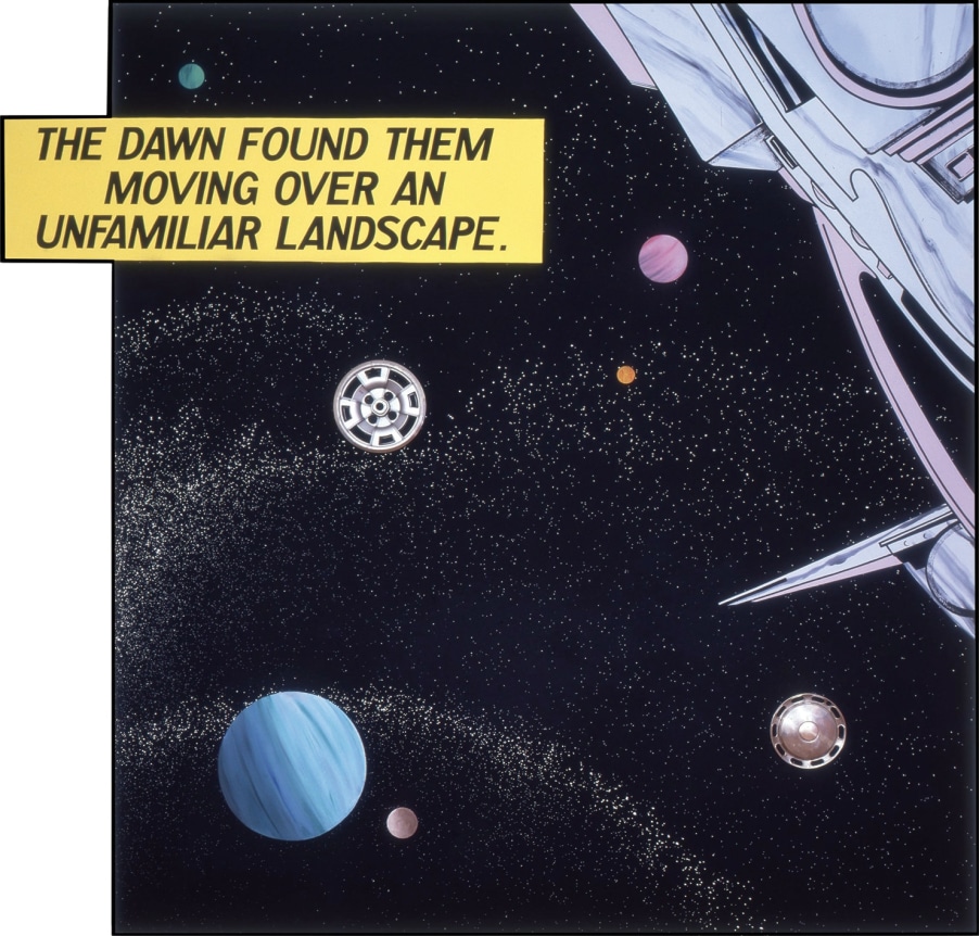 Satan's Satellites, 1982, Mixed media on painted wall