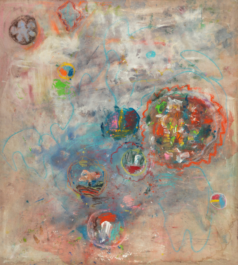 Bild, 2004, Pigment and pastel on canvas