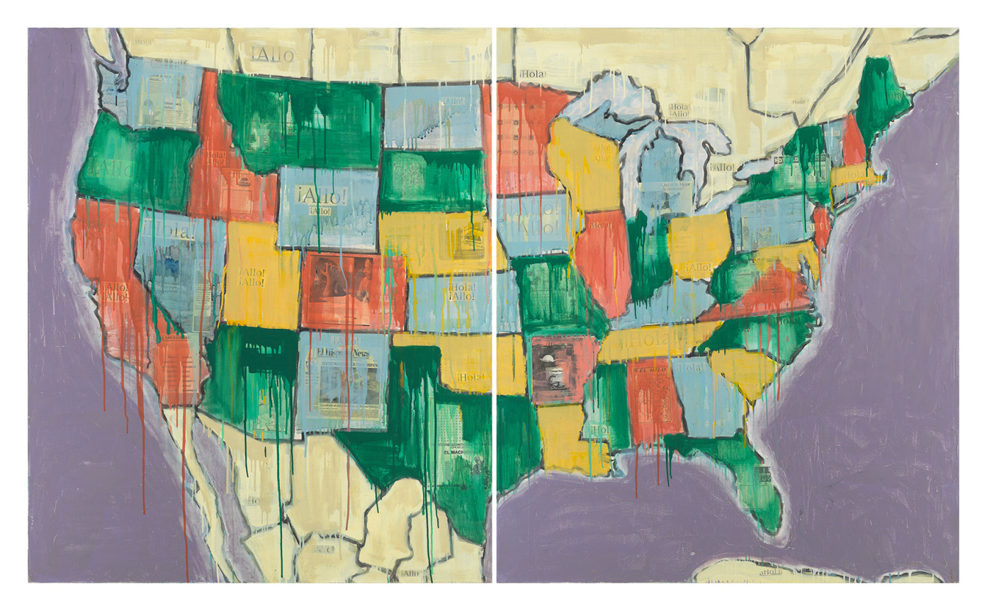 Jaune Quick-to-See Smith, Echo Map I, 2000
