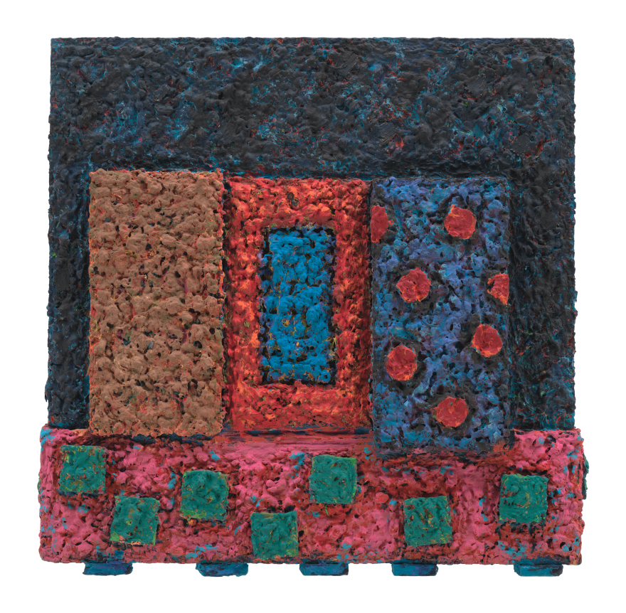 Shuttle, 1981, Casein and modeling paste on wood