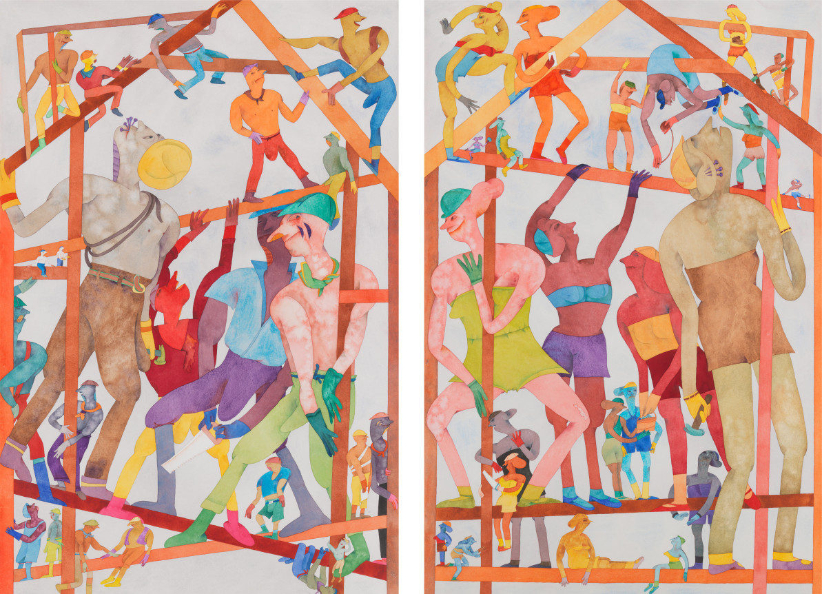 Léger Faire, 1986–1987, Watercolor on paper