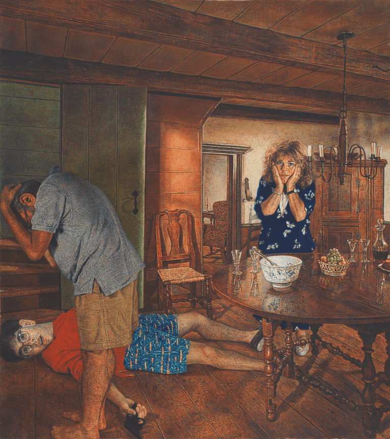 An Only Child, 1988, Goauche on paper