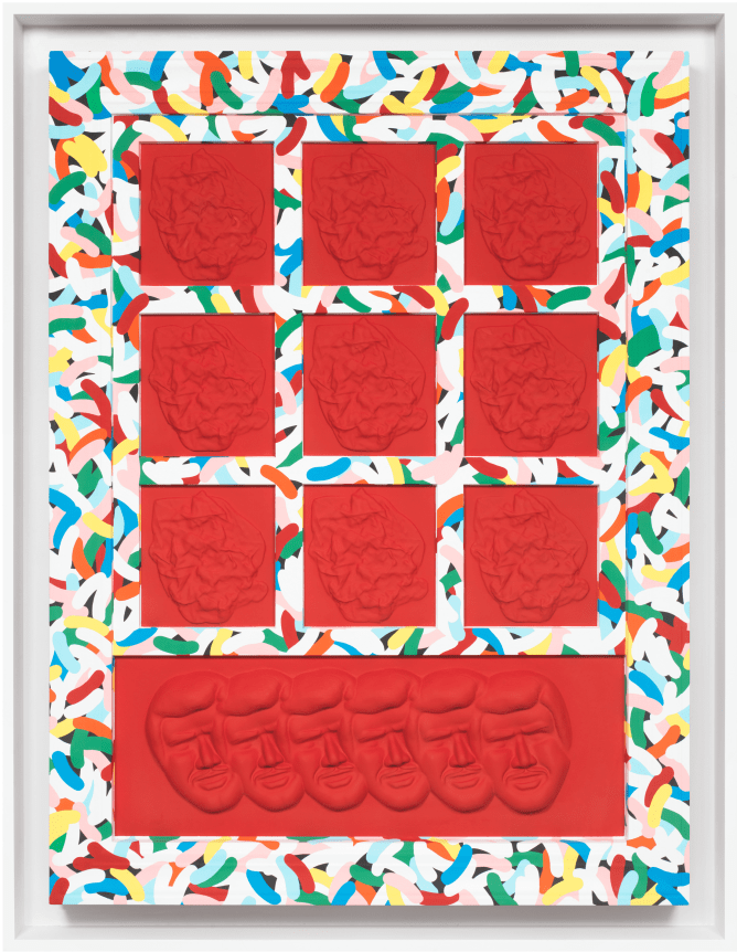 The Window, 2014, Oil-based enamel and plaster on panel