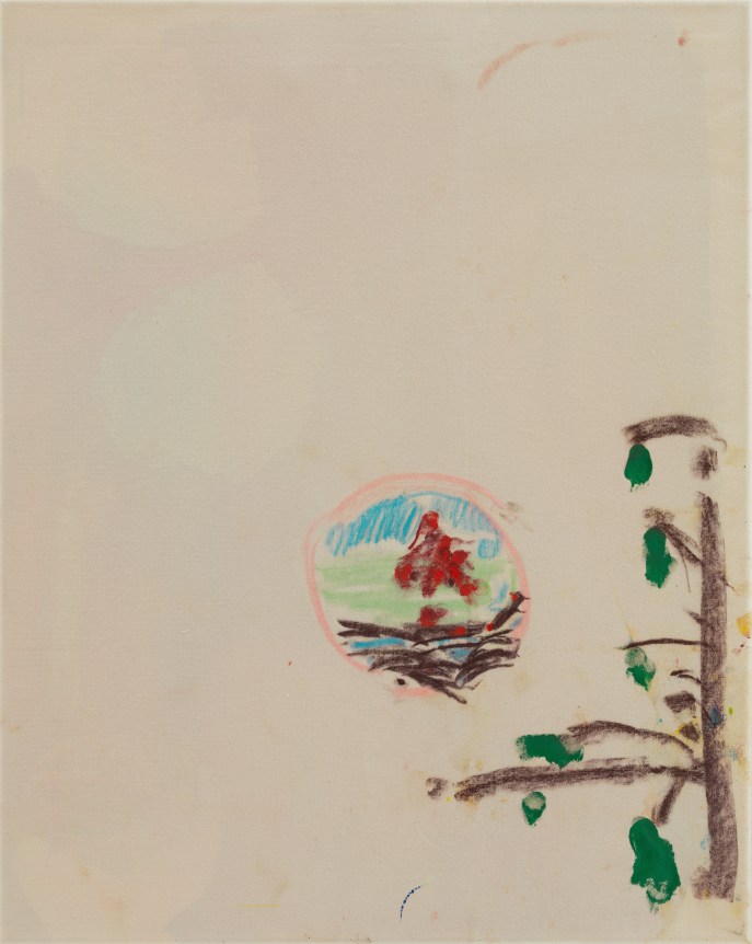 Bild, 2004, Pastel and oil on canvas