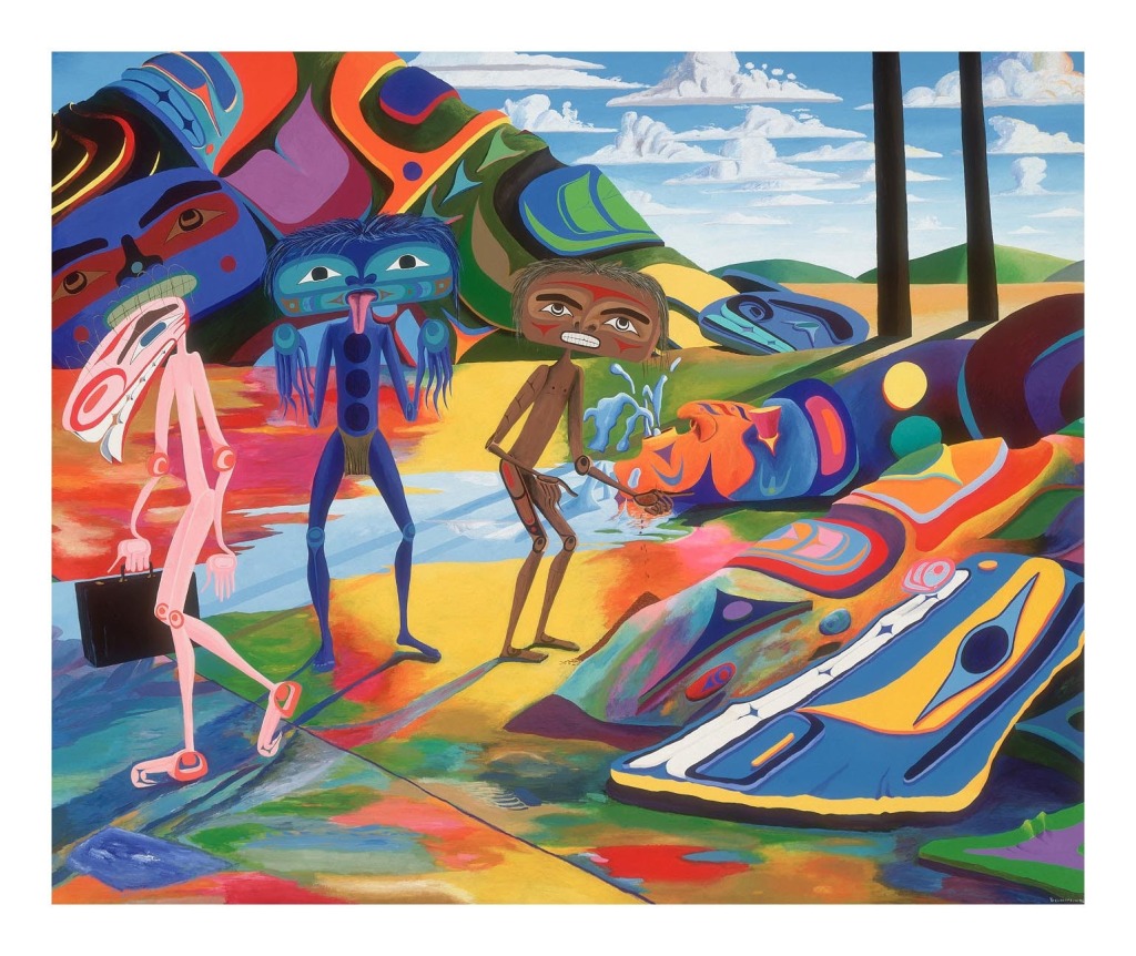The Impending Nisga'a Deal. Last Stand. Chump Change, 1996, Acrylic on canvas