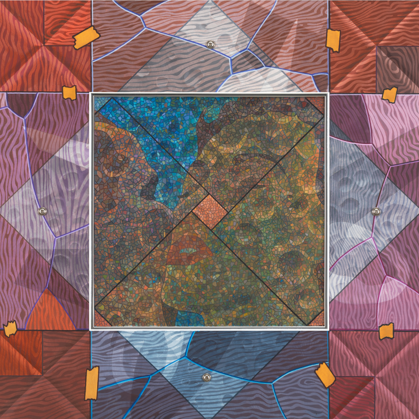 Double Whammy, 2013, Oil on canvas over wood