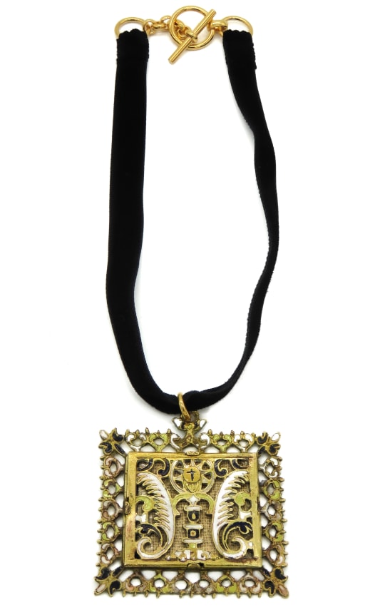 UNIQUE NECKLACE WITH A SPANISH DEVOTIONAL RENAISSANCE PENDANT&nbsp;, &nbsp;