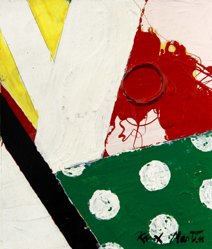 Knox Martin. Untitled, 1963. Oil and collage on paperboard. 12 x 10 inches.