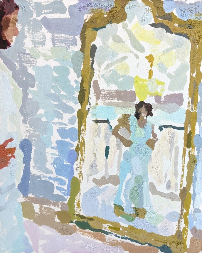 Bride II, 2019    Oil on oil paper 12 x 9 inches