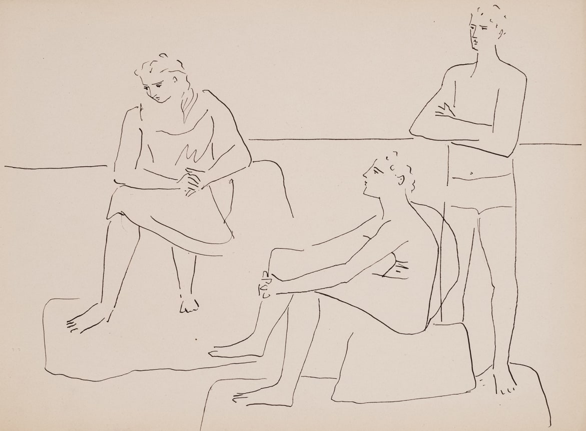 Pablo Picasso Femme et deux hommes sur la plage, 1923
