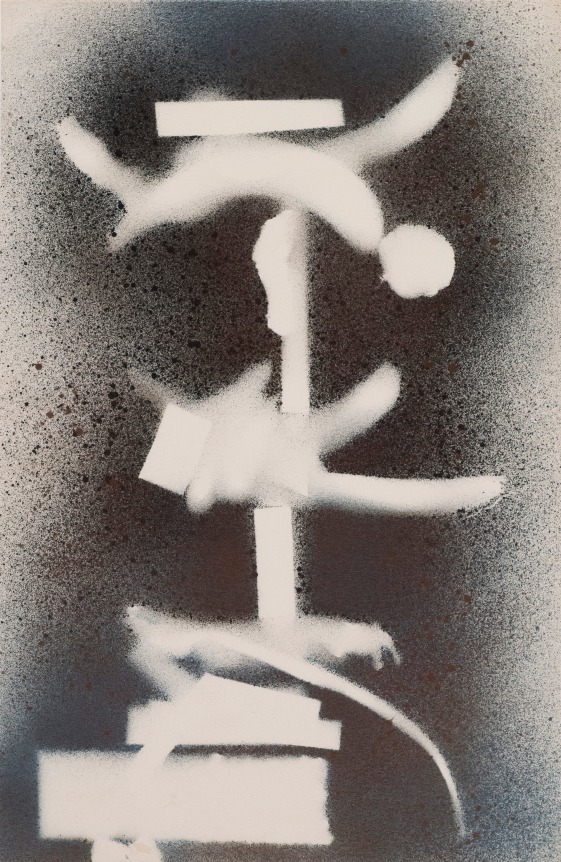 David Smith, Untitled, 1960, Spray paint on paper, 17 1/2  x 11 1/4 inches