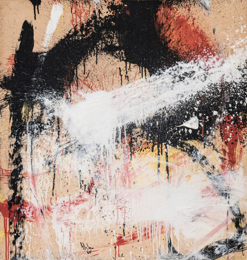Noman Bluhm  (American, 1921-1999)  Untitled, 1960 Oil on paper mounted on canvas 26 x 24 1/2 in. (66 x 62.2 cm) Signed and dated lower right